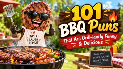 101 funny BBQ puns with a playful grilling theme