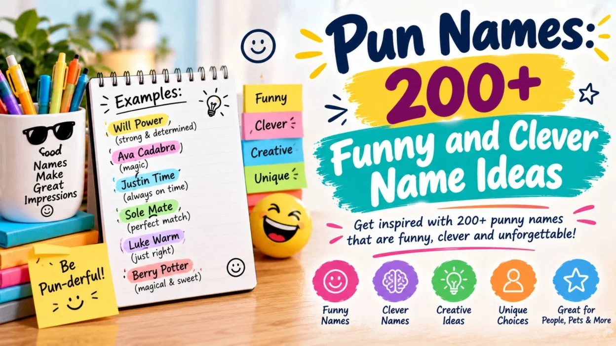 200+ funny and clever pun name ideas