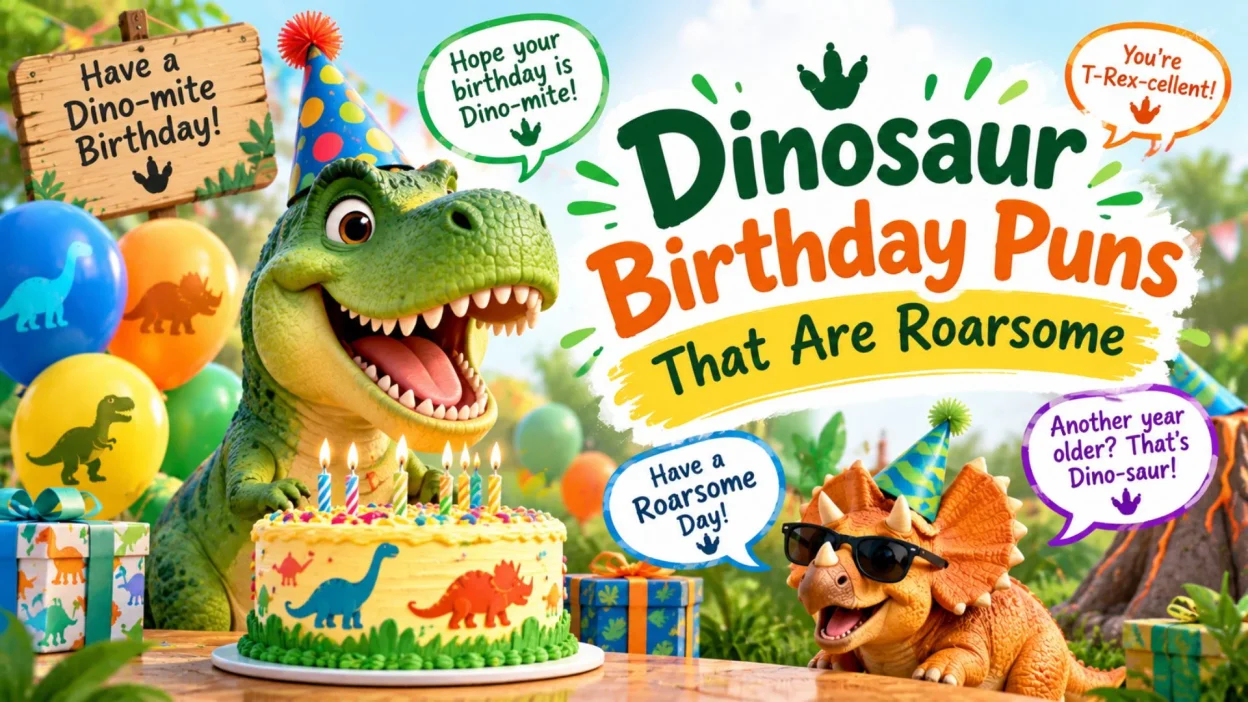 Dinosaur birthday puns that are roarsome